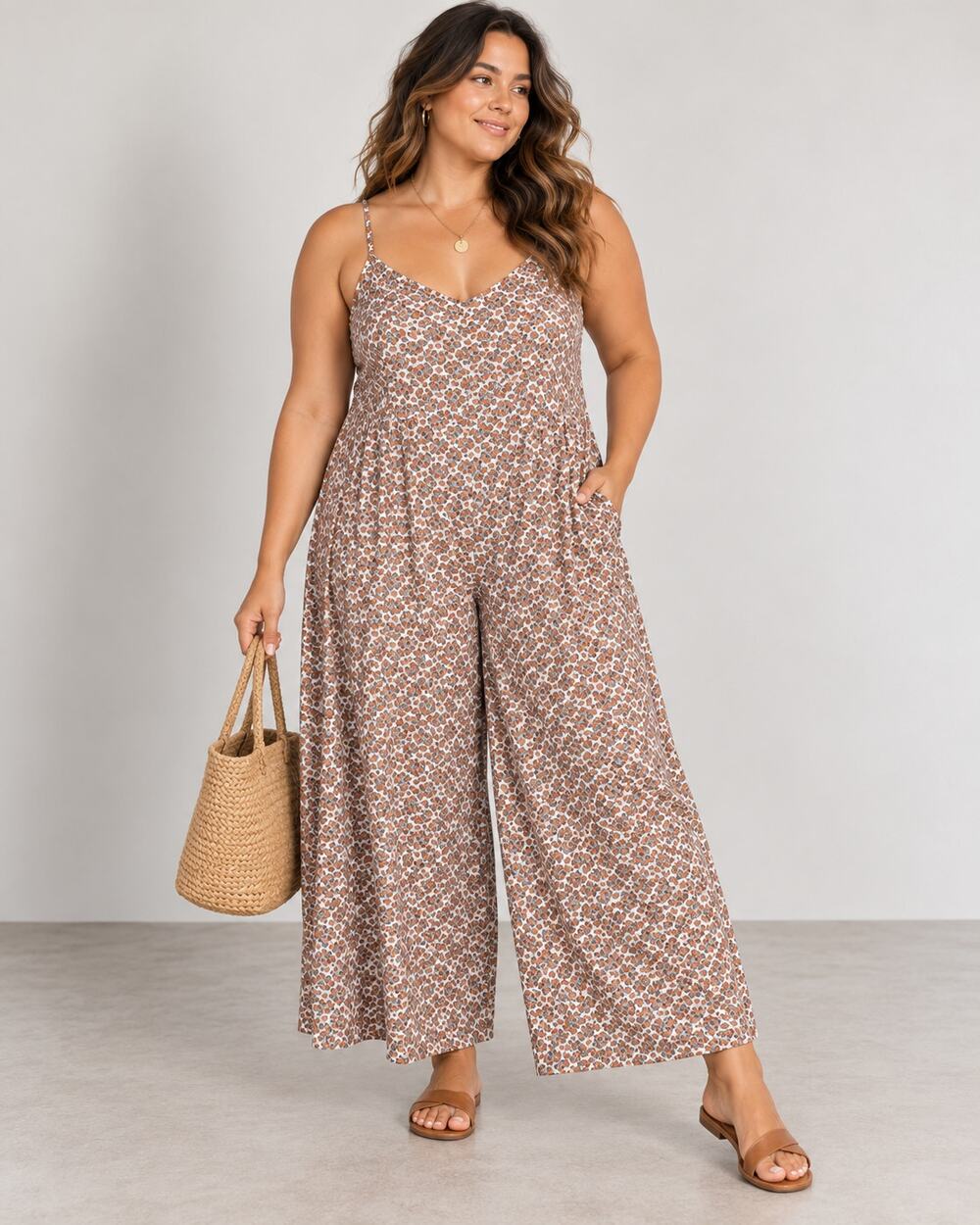 Torrid Floral Wide Leg Cropped Jumpsuit Womens 4X Casual Beachy Summer Boho